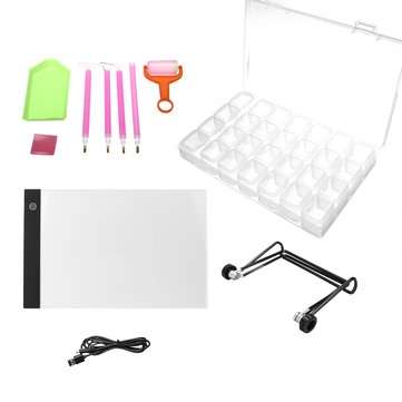 11pcs 5D Diamond Painting Kit A4 Copy Board DIY Diamond Painting Accessories Set Bracket A4 Cloth Ba