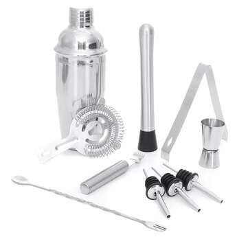 11pcs Cocktail Shaker Set Maker Mixer Martini Spirits Bar Strainer Bartende