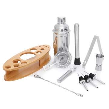 11pcs Cocktail Shaker Set Maker Mixer Martini Spirits Bar Strainer Bartende