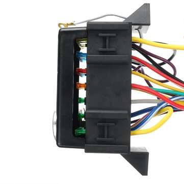 12 Circuit Wiring Harness 14 Fuse 12V Muscle Hot Rod For Street Rod XL Wires Cable