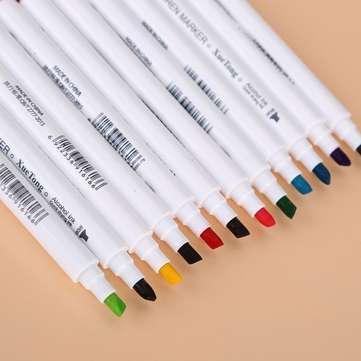 12 Colors Double-headed Marker Pen Set Student Marker Fine Stick Watercolor Pen Brush Stationery for