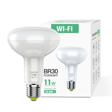 11W E27 R30 RGBCW WiFi Smart APP LED Bulb Dimmable UFO Lamp Compatible with Alexa Google Home AC100-