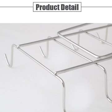 12 Hooks Stainless Steel Kitchen Storage Rack Cupboard Hanging Hook Shelf Dish Hanger Chest Storage