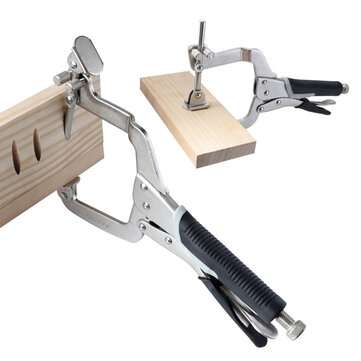 12 Inch C Clamp Dual Purpose 90 Degree Right Angle Clip Metal Fix Plier Locator for Pocket Hole Join