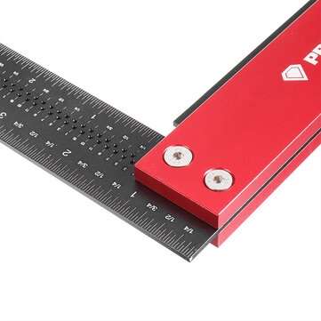 12 Inch Precision Woodworking Square Marking Ruler Aluminum Alloy 90 Degree Right Angle Ruler Hole P