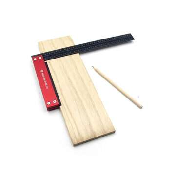 12 Inch Precision Woodworking Square Marking Ruler Aluminum Alloy 90 Degree Right Angle Ruler Hole P