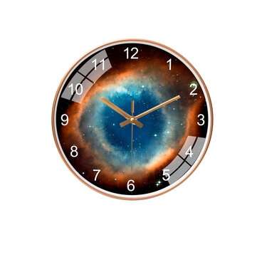 12 Inch/30cm Star Space Galaxy Wall Clock Silent Living Room Bedroom Creative Ha... (COLOR.: A-GOLD)