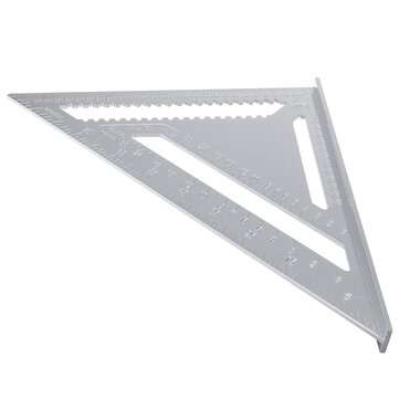 12 Inch Triangle Ruler Aluminum Alloy 30cm Woodworking Multi-function Angle Ruler