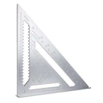 12 Inch Triangle Ruler Aluminum Alloy 30cm Woodworking Multi-function Angle Ruler