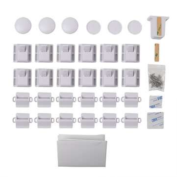 12 Pcs Magnetic Children Kids Cupboard Cabinet Drawer Safety Security Locks