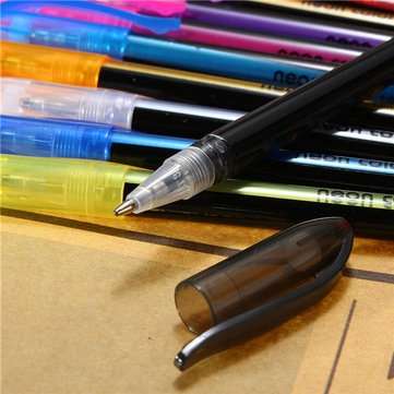 12 Pcs Color Gel Pen Set Adult Coloring Book Ink Pens Drawing Painting Craft Art for Student School