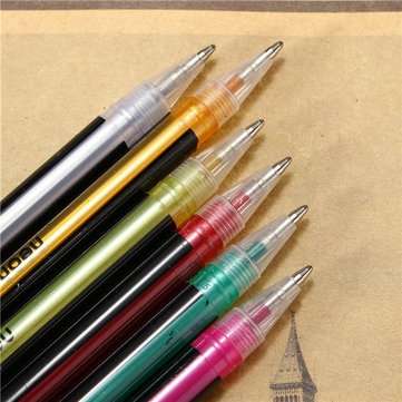 12 Pcs Color Gel Pen Set Adult Coloring Book Ink Pens Drawing Painting Craft Art for Student School
