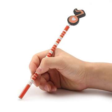 12 Pcs Wooden Pencils Musical Note Patterns Cartoon Pencils Writing Painting Stationery Gifts for Ch
