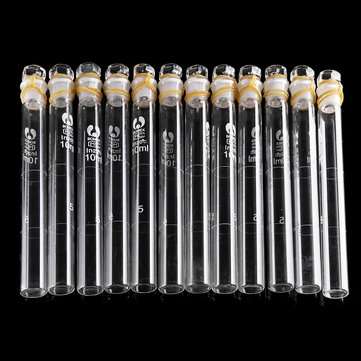 12 Pcs/Lot 10/25/50/100ml Glass Colorimetric Tube Pipette Lab Glassware Kit (CAPACITY: 25ML)