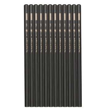 12 Pcs/set Soft/Neutral/Hard Lead Drawing Pencils Set Sketch Painting Pencil School ... (SIZE: SOFT)