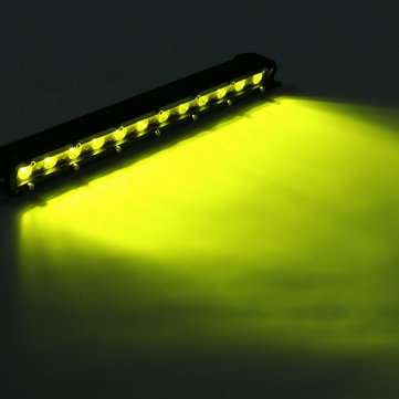 12.6Inch 36W LED Work Light Bar Waterproof Spotlight Yellow DC12-24V for Off Road SUV Truck