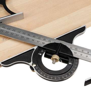 12" 300mm Combination Square Protractor Level Measure Measuring Angle Ruler Set