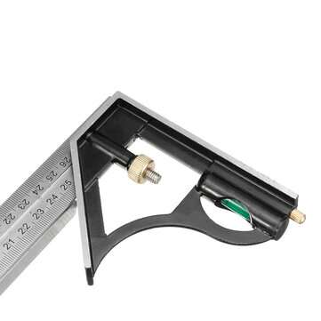12" 300mm Combination Square Protractor Level Measure Measuring Angle Ruler Set