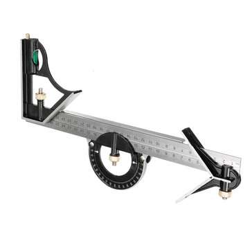 12" 300mm Combination Square Protractor Level Measure Measuring Angle Ruler Set