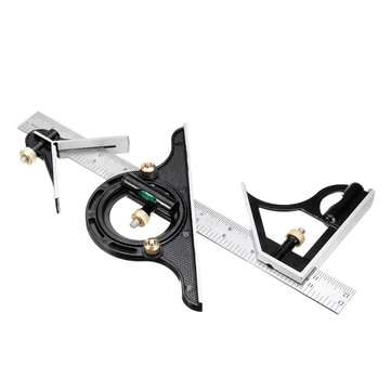 12" 300mm Combination Square Protractor Level Measure Measuring Angle Ruler Set
