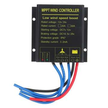 12/24V MPPT Dual USB Wind Power Controller Auto Work Wind Generator Voltage Booster Controller Wind