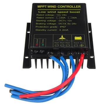 12/24V MPPT Dual USB Wind Power Controller Auto Work Wind Generator Voltage Booster Controller Wind