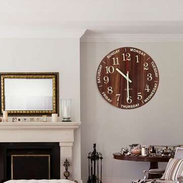 12`` Luminous Silent Non Ticking Night Glow in the Dark Quartz Wall