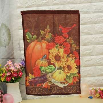 12``x18`` Autumn Pumpkin Garden Flag Elegance Fall House Halloween Banner Yard Decorations