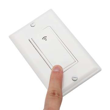 120 Type 1 Gang AC 100-240V Smart WIFI LED Light Switch Wall Panel Mobile APP Remote Control