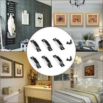 120 Set Sawtooth Picture Hanger with Screws Photo Frame Hanging Hooks with Compartment Box