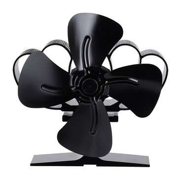 1200RPM Mini Heat Powered Stove Fan 4 Blade Silent Fireplace Eco Fan Heating Distribution No Electri