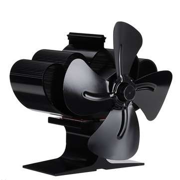 1200RPM Mini Heat Powered Stove Fan 4 Blade Silent Fireplace Eco Fan Heating Distribution No Electri