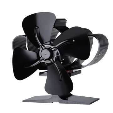 1200RPM Mini Heat Powered Stove Fan 4 Blade Silent Fireplace Eco Fan Heating Distribution No Electri