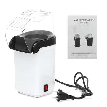 1200W Mini Electric Popcorn Maker Home Hot Air Tabletop Party Snack Machine (PLUG: 110VUSPLUG)
