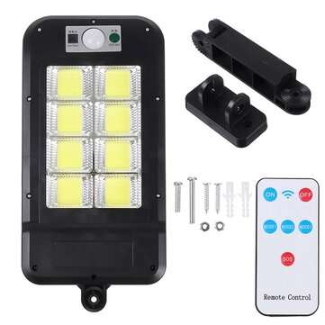 1200W LED Solar Wall Light Motion Sensor Turn On Remote Control Garden Lamp Waterproof  Wall Street