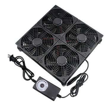 120MM 4 Cooling Fans Modem TV Box Gaming Router Radiator Base Adjustable Power Adapter Laptop Cooler