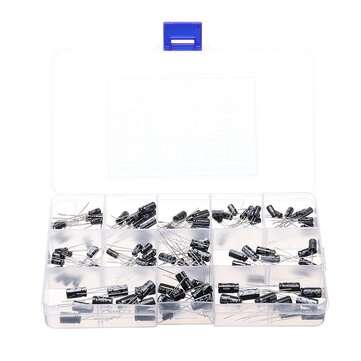 120pcs 12values 1uF-470uF Aluminum Electrolytic Capacitor Assortment Kit 16V-50V Electrolytic Capaci