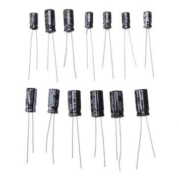 120pcs 12values 1uF-470uF Aluminum Electrolytic Capacitor Assortment Kit 16V-50V Electrolytic Capaci