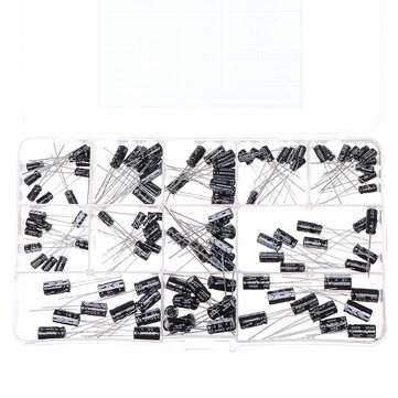 120pcs 12values 1uF-470uF Aluminum Electrolytic Capacitor Assortment Kit 16V-50V Electrolytic Capaci