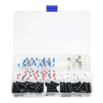 120pcs Solder Seal Heat Shrink Sleeve Wire Butt Terminals Connectors Waterproof Connectors