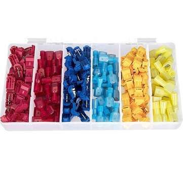 120pcs T-tap Electric Terminals Cable Connectors Quick Splice Lock Wire Crimp