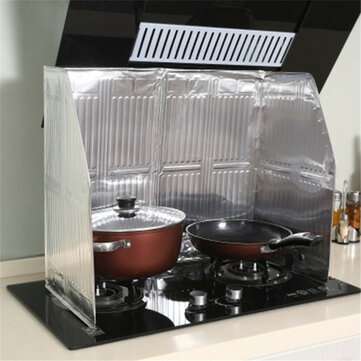 120x50cm Aluminum Foil Stove Oil Splash Screen Cover Anti Splatter Guard Tools
