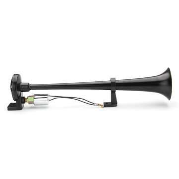 12-24V 150dB Single Long Tube Black Car Air Horn With Valve