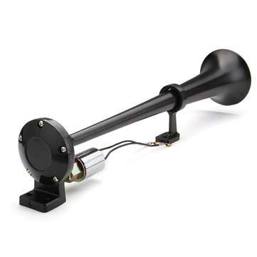 12-24V 150dB Single Long Tube Black Car Air Horn With Valve
