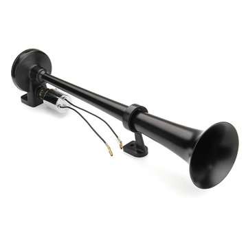 12-24V 150dB Single Long Tube Black Car Air Horn With Valve