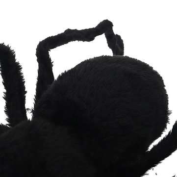 125cm Black Spider Halloween Props Spider Web Plush Cotton Haunted House Decoration Toys With OPP Ba