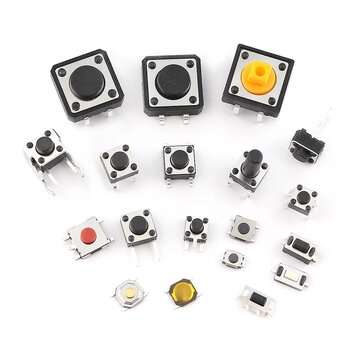 125pcs/Lot Touch Switch/Micro Switch /Push Buttons Switches 25 Types Assorted Kit 2*4/3*6/4*4/6*6 fo