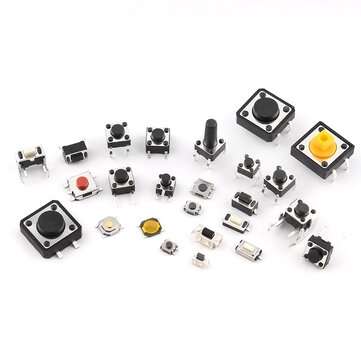 125pcs/Lot Touch Switch/Micro Switch /Push Buttons Switches 25 Types Assorted Kit 2*4/3*6/4*4/6*6 fo