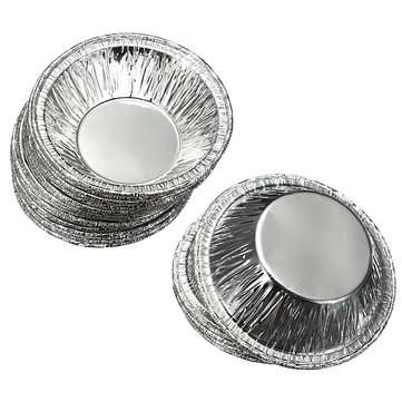 125Pcs  Disposable Round Silver Foil Baking Cookie Cup Cake Tart Mold