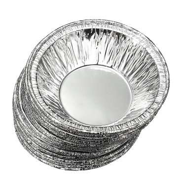 125Pcs  Disposable Round Silver Foil Baking Cookie Cup Cake Tart Mold